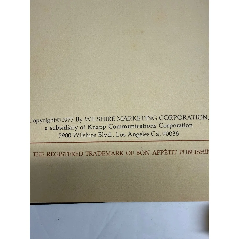 Vintage 1978 Bon Appetit Social Planner Hardcover Recipe Book Calendar Brown